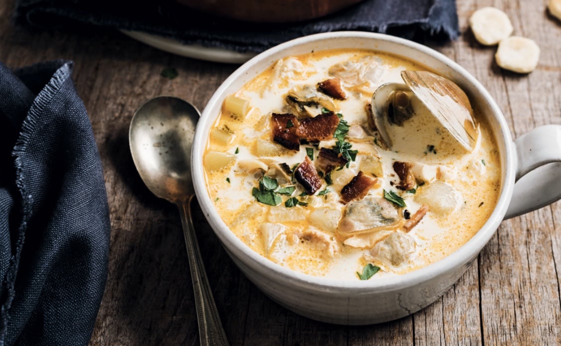 New England Clam and Seafood Chowder - New England