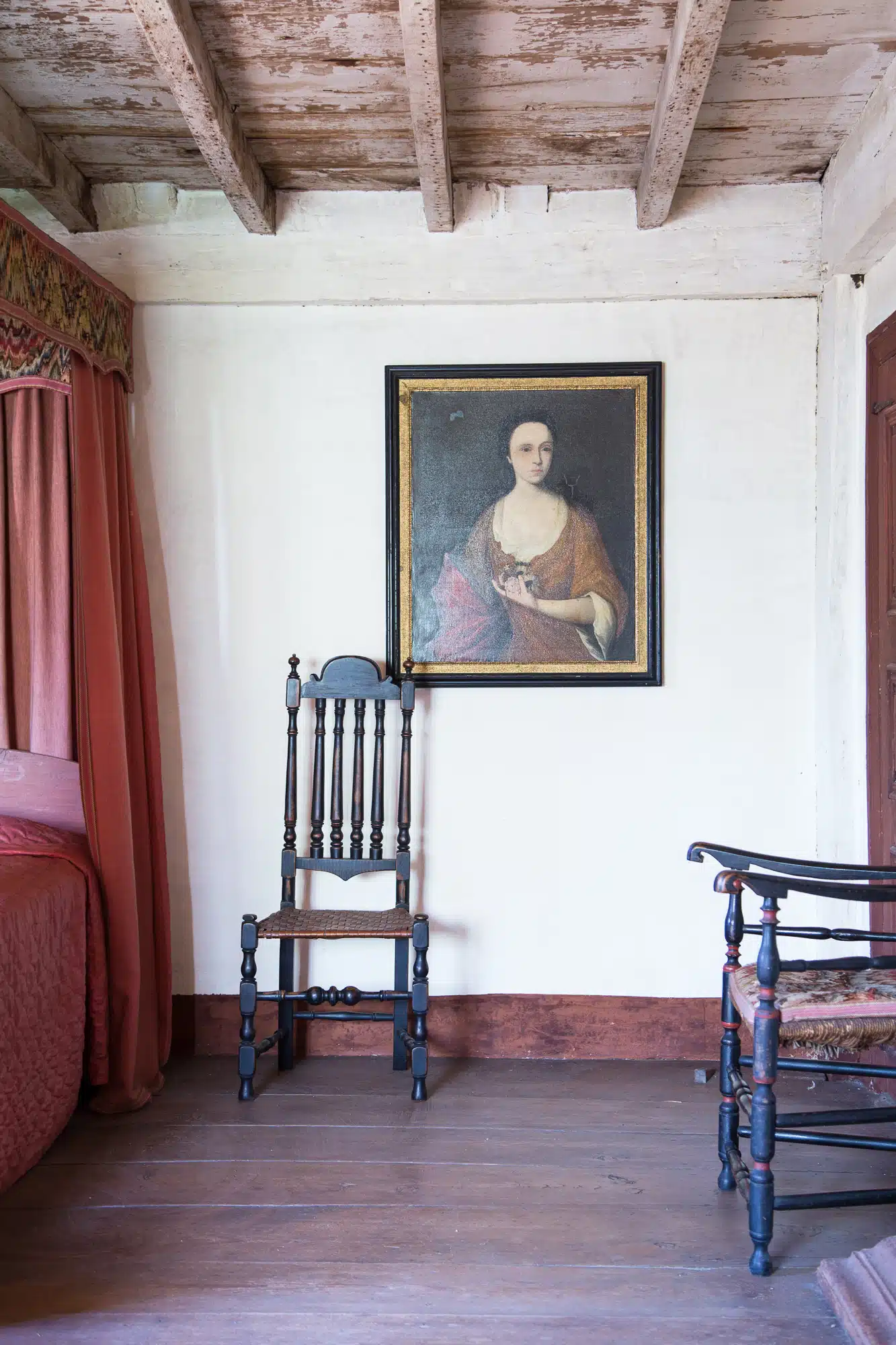 Bedchamber at the Buttolph Williams House, built in 1711. The home inspired the setting for "The Witch of Blackbird Pond" by local author Elizabeth George Speare.