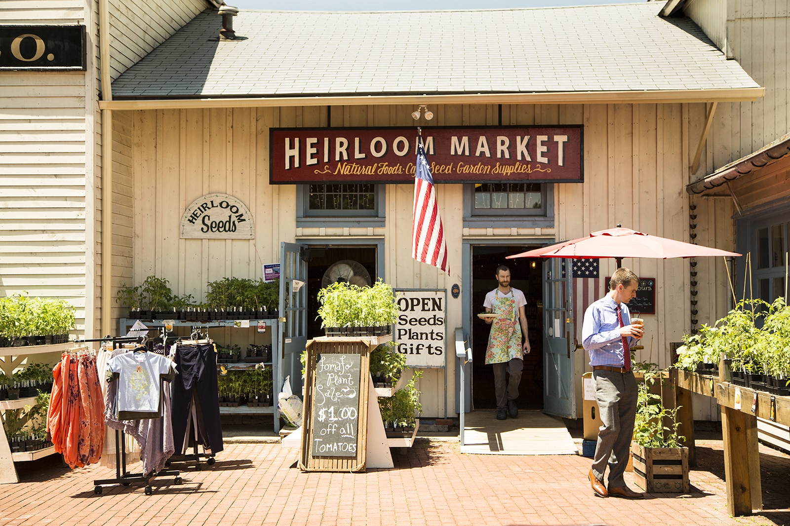 Heirloom Market at Comstock Ferre a natural grocery foods store and cafe opened early last year.
