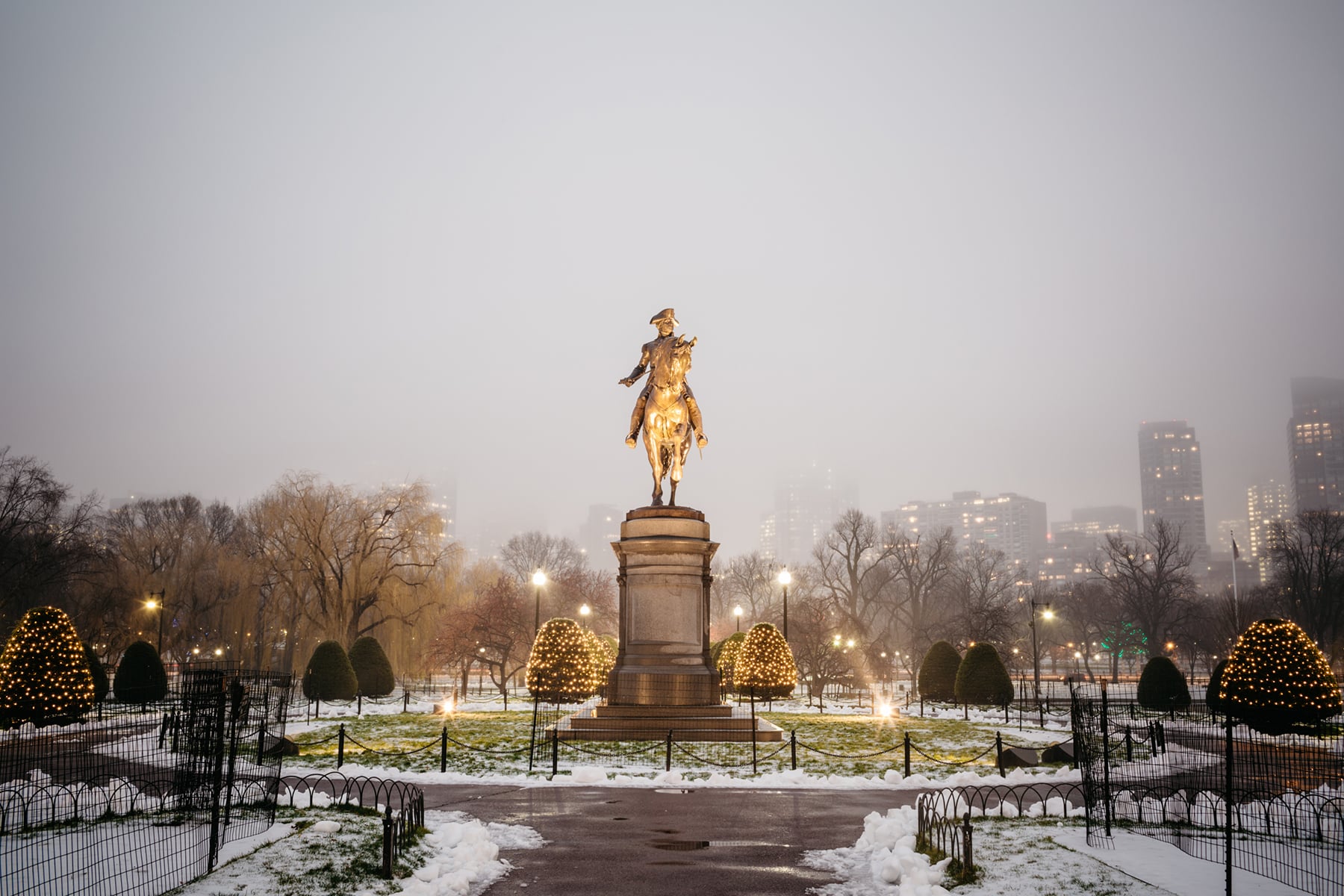 The George Washington Statue by Thomas Ball has graced the Boston Public Garden since 1869.