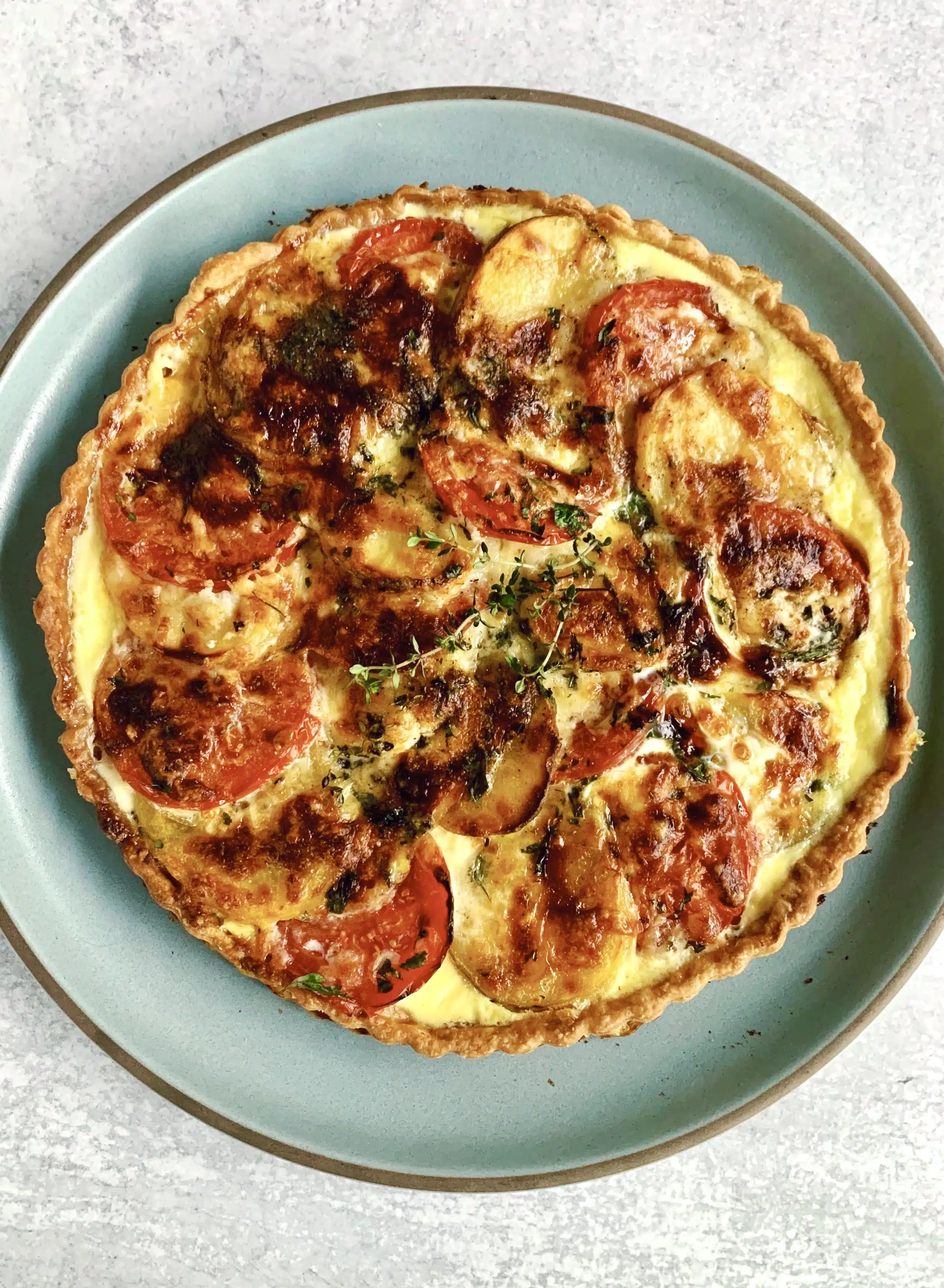 Potato-Tomato Tart with Aged Gouda