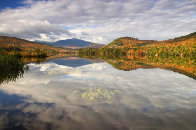reflexiós tó a Androscoggin folyó Gorham New Hampshire Jim Salge