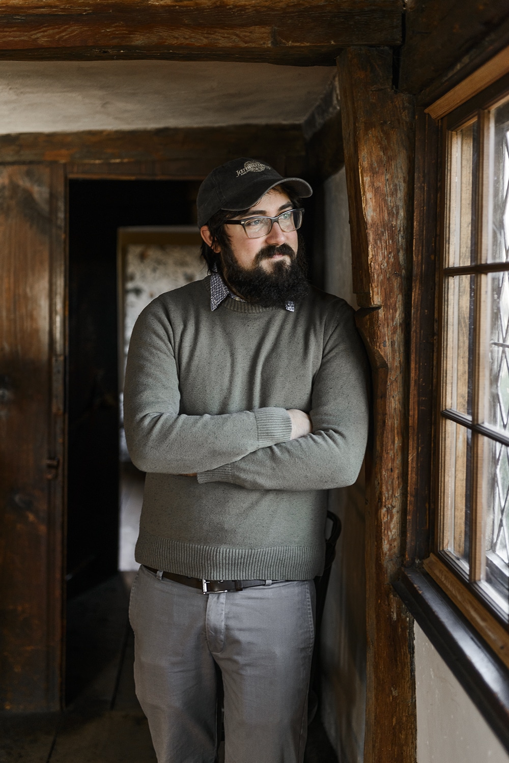Ryan Conary in the Hooper-Hathaway House at the House of Seven Gables campus. Ryan is on the administrative staff at the house and is co-founder of the Salem Historical Society.