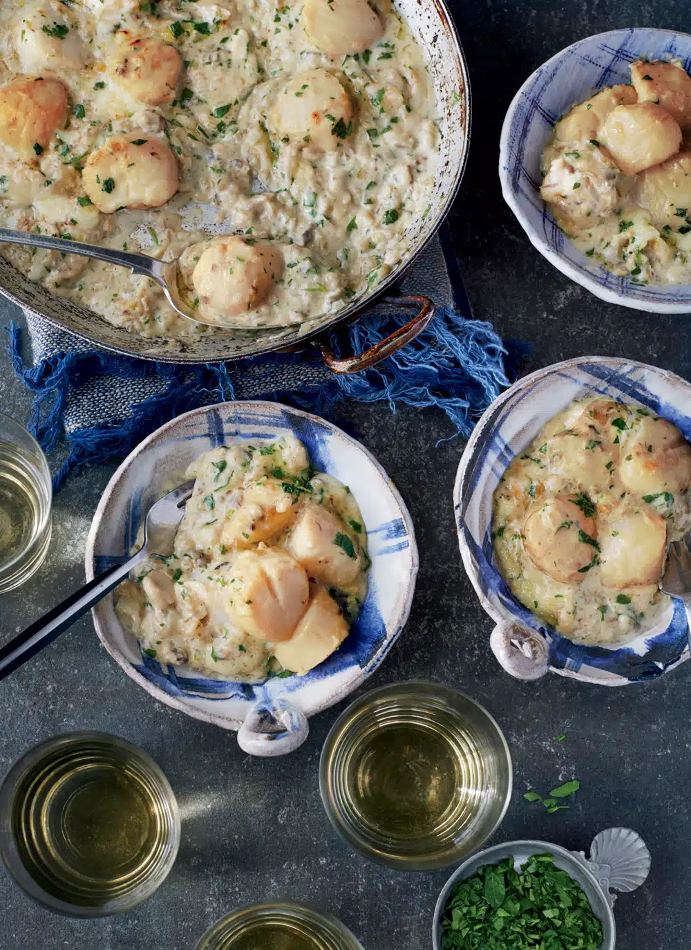 Baked Scallops in Mushroom Cream Sauce