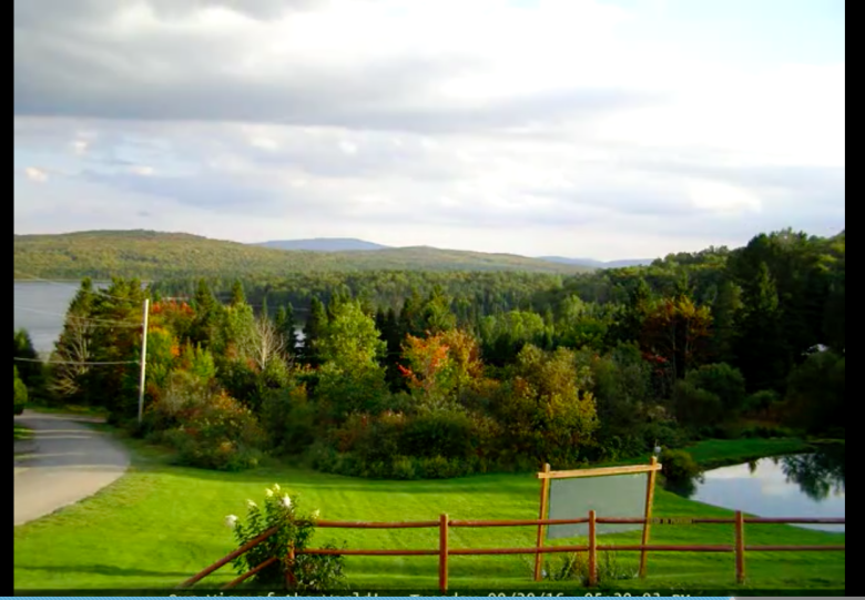 Autumn color is arriving in Northern New Hampshire. This view from The Cabins At Lopstick should become much brighter this week