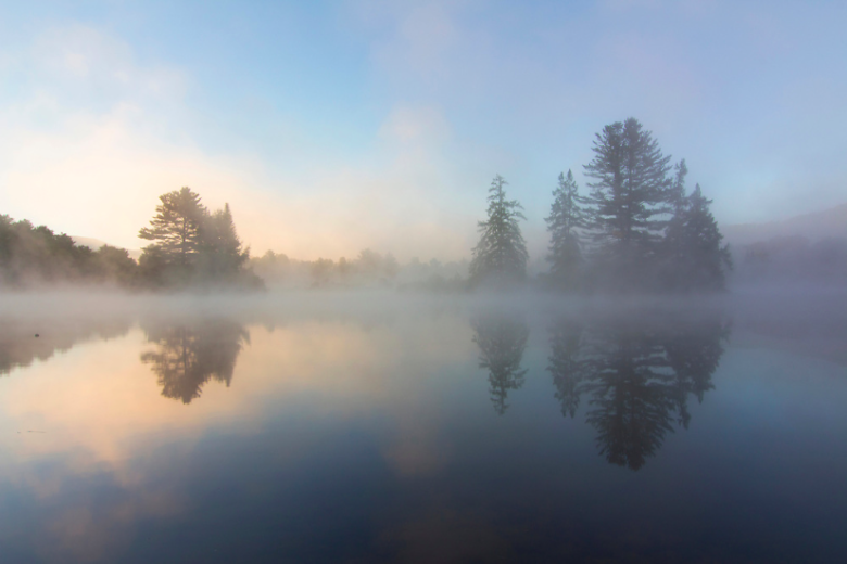 Cool Mist on a New England Pond