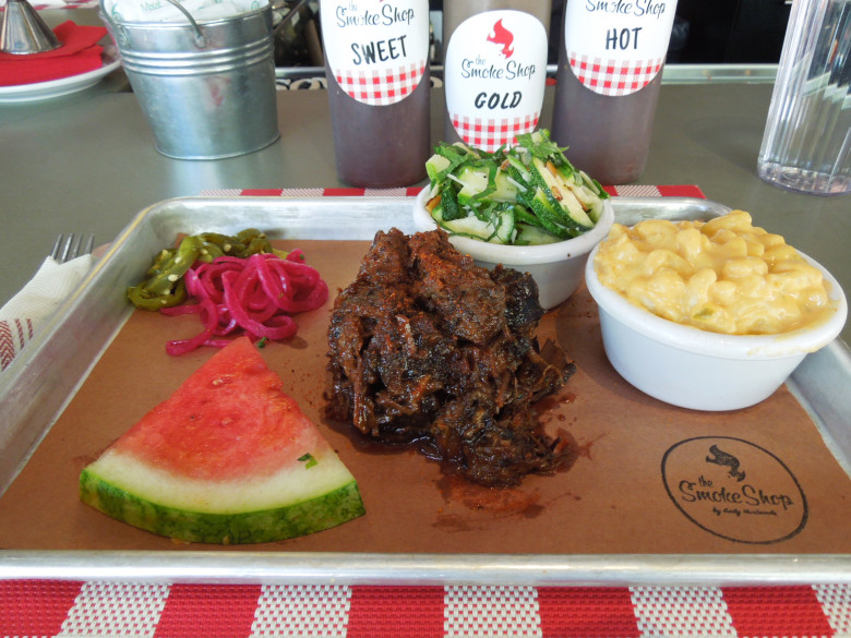 The burnt ends platter at the Smoke Shop. 