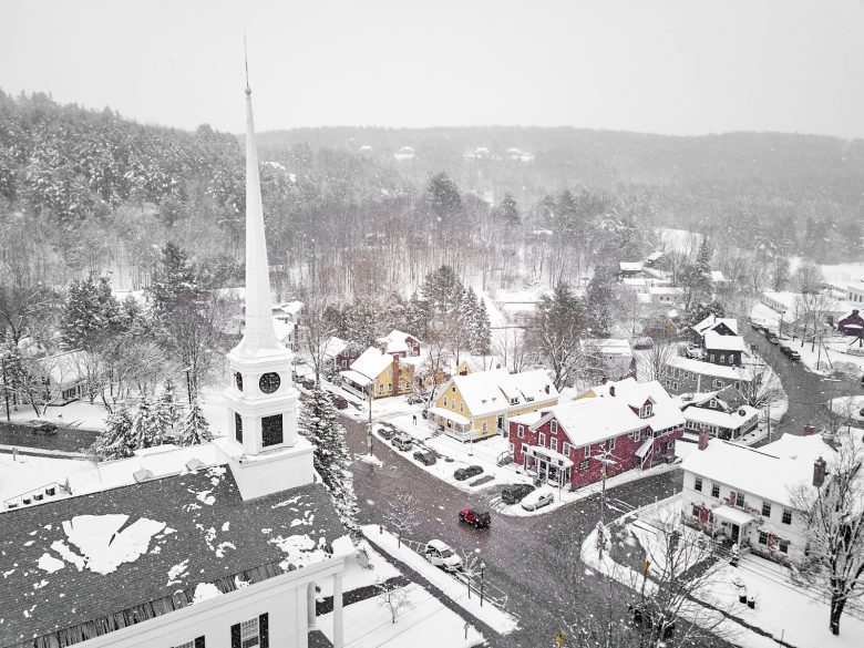 Scenes of Winter in Stowe, Vermont New England