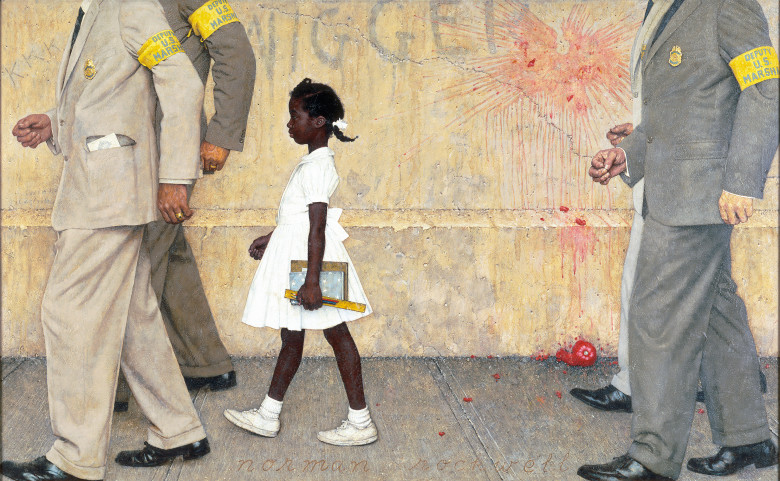 Norman Rockwell (1894-1978), The Problem We All Live With, 1963. Oil on canvas, 36" x 58". Illustration for Look, January 14, 1964.