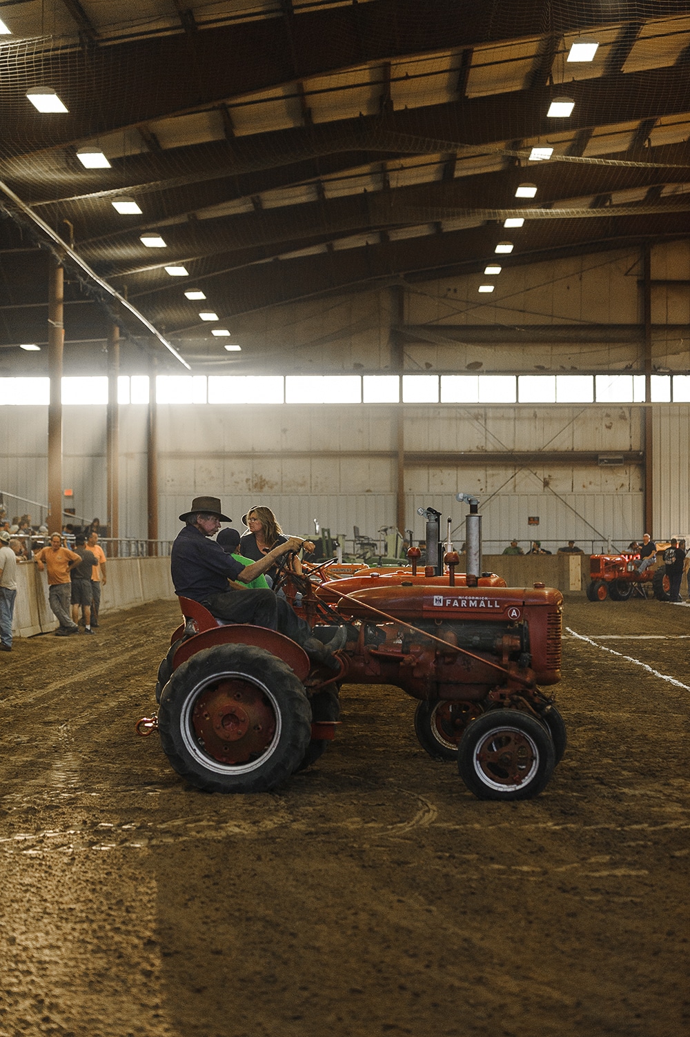 Participants line up for the Tractor Pull.