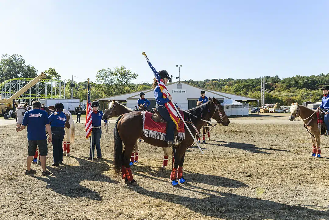 The Barnstable Barn Burners prepping for their afternoon show.