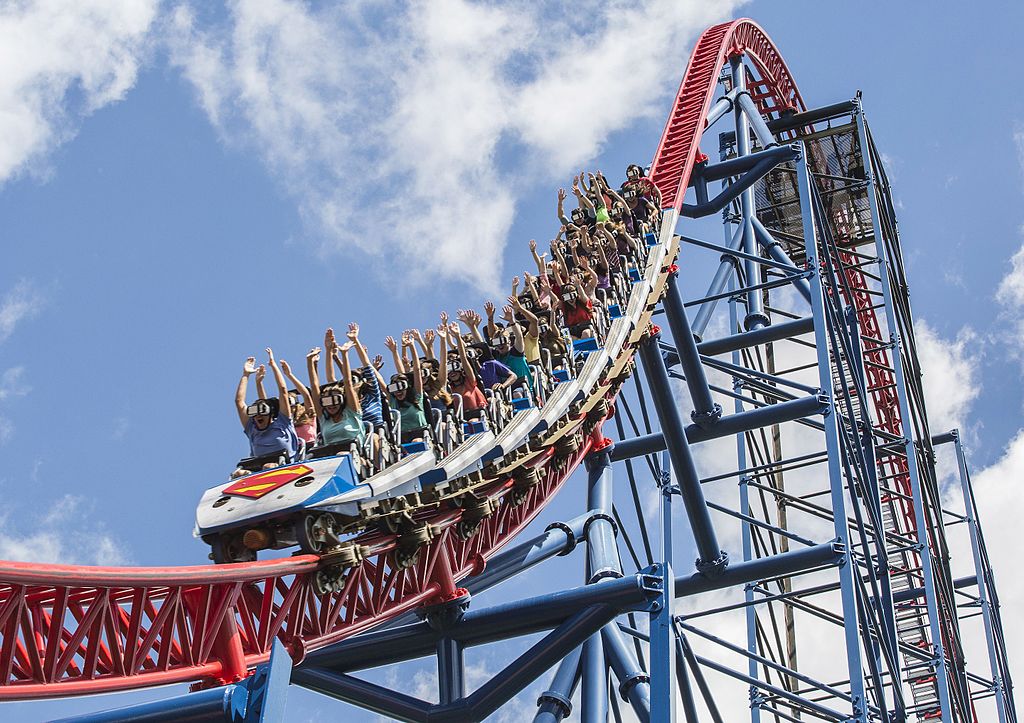 On VR Coaster At Six Flags, The Ride Is Just Half The Thrill : All