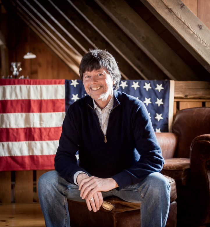 Ken Burns in his barn/screening room in Walpole, New Hampshire. His latest film project with Lynn Novick, the 10-part documentary The Vietnam War, premieres September 17 on PBS.