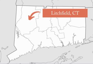 waar dit weekend bladeren te zien zijn Litchfield Connecticut