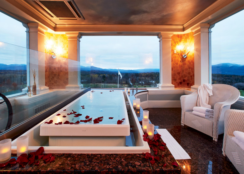 Soaking in the view at the hotel’s Tower Spa. 