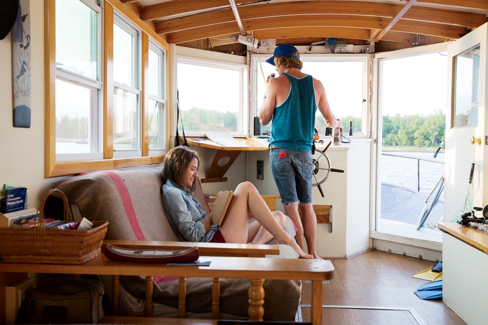 Slow Boat on a Big Lake Lake Champlain by Houseboat