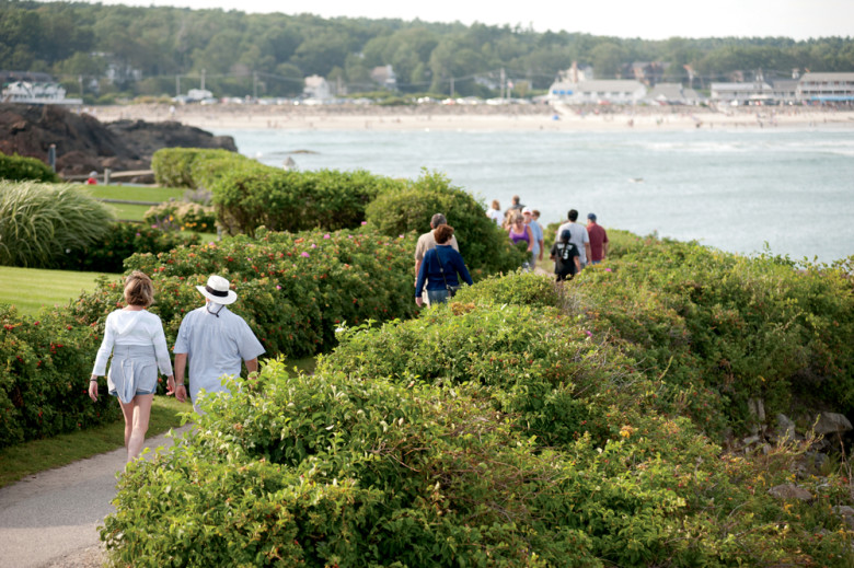 Ogunquit’s Marginal Way, a lovely mile-and-a-quarter stretch with memorial benches along the way, is one of the prettiest walks on the Maine coast.