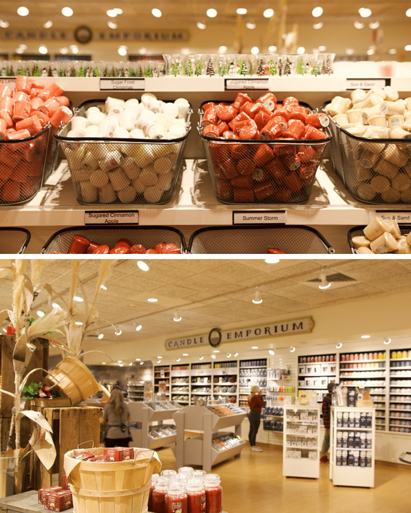 The Yankee Candle Village in South Deerfield, Massachusetts New