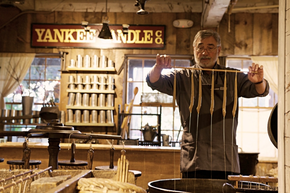 The Yankee Candle Village in South Deerfield, Massachusetts New