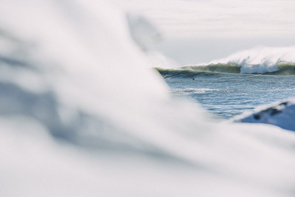 Winter Surfing - Newport, Rhode Island.