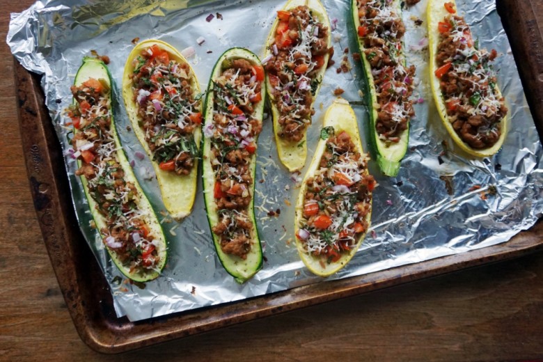 baked stuffed zucchini recipe