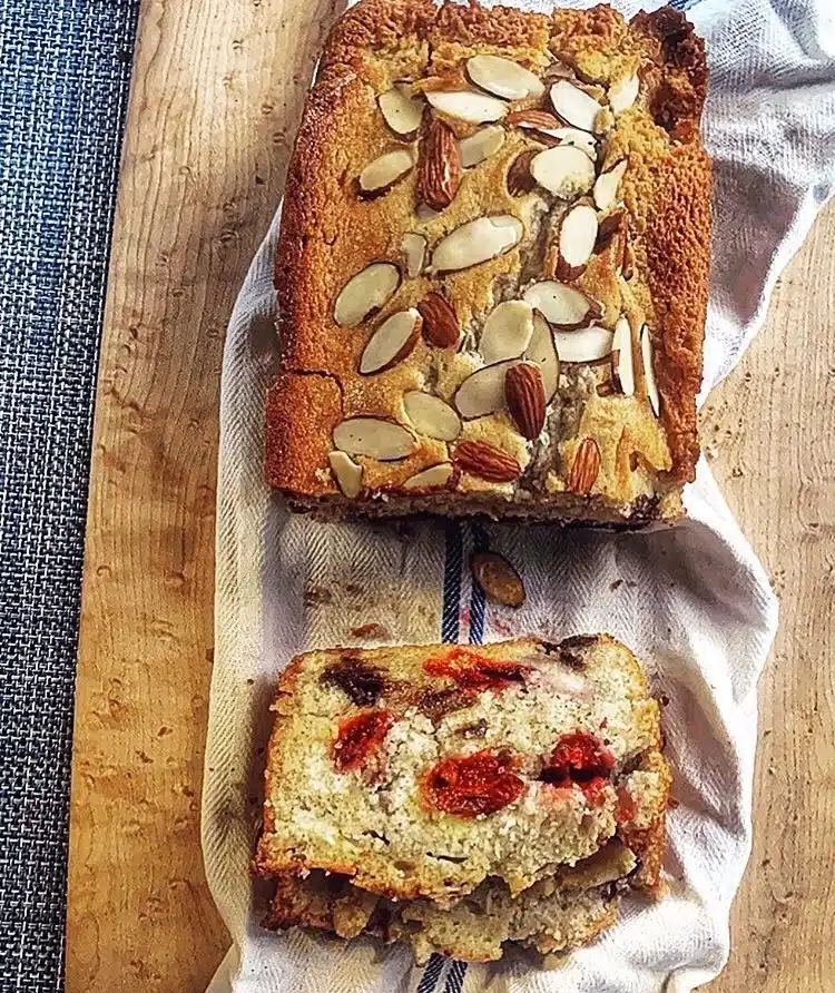 Cherry Chocolate Marzipan Tea Cake