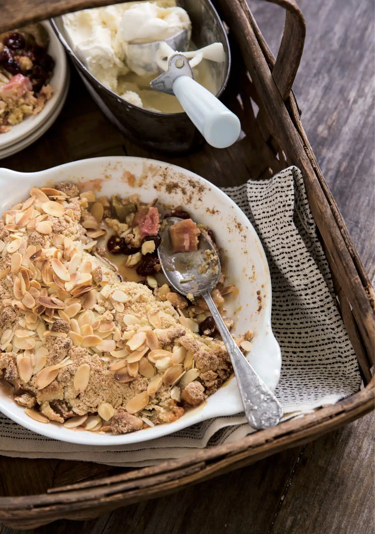 Cherry Rhubarb Crumble