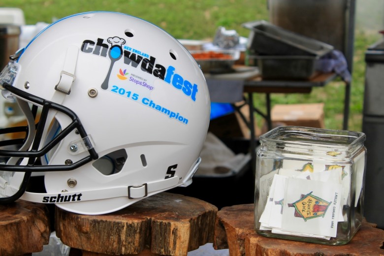 The New England Chowdafest Badge, or helmet, of honor!