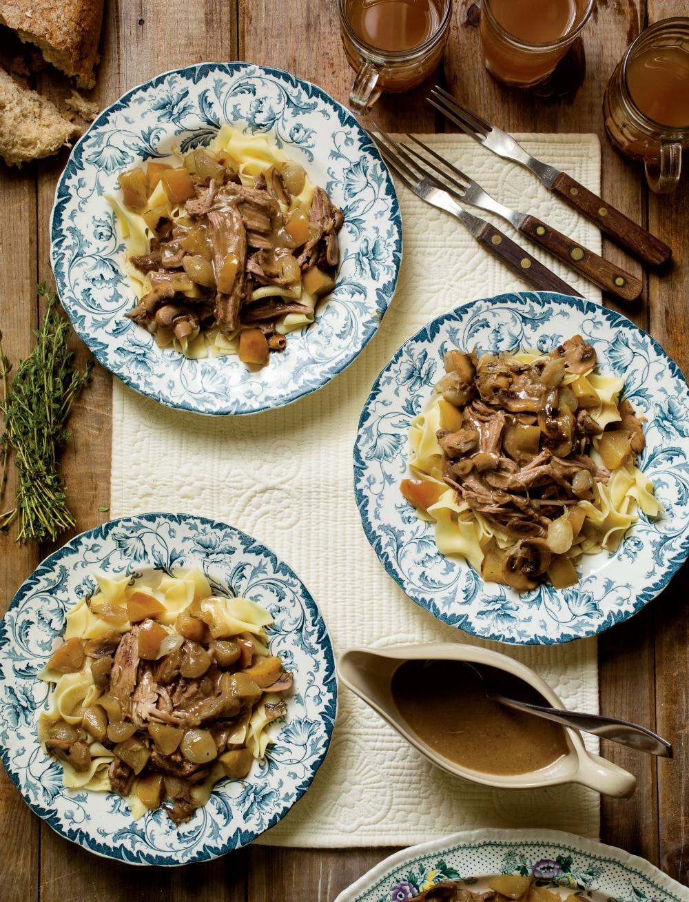 Cider-Braised Pork with Pearl Onions & Apple
