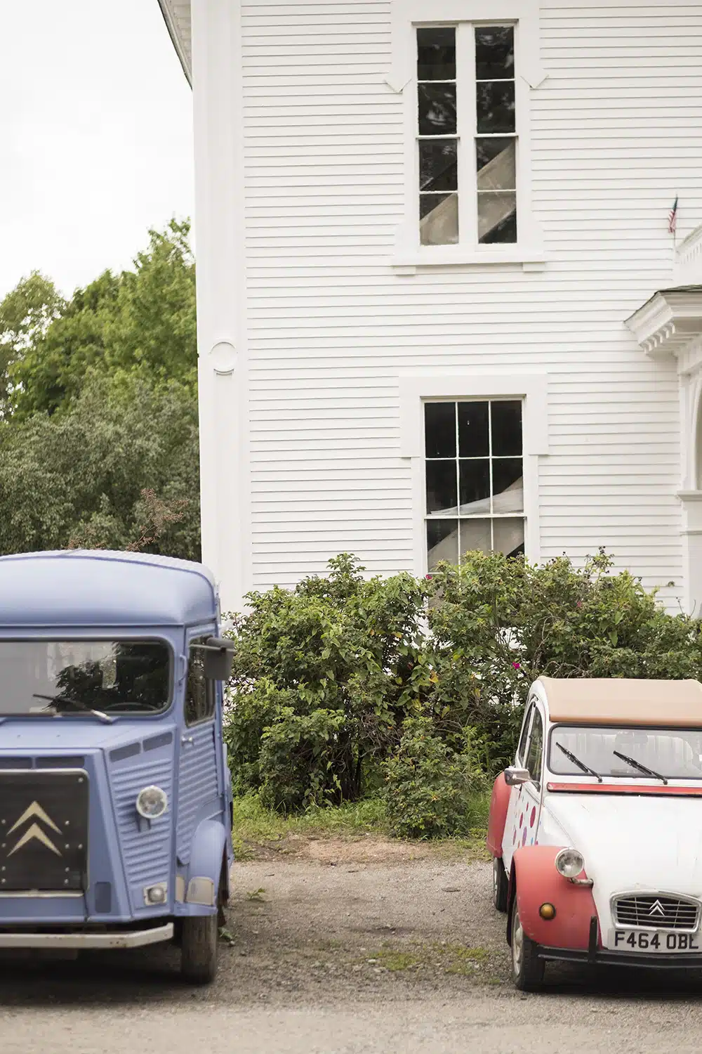 Funky vintage cars in Deer Isle, Maine.