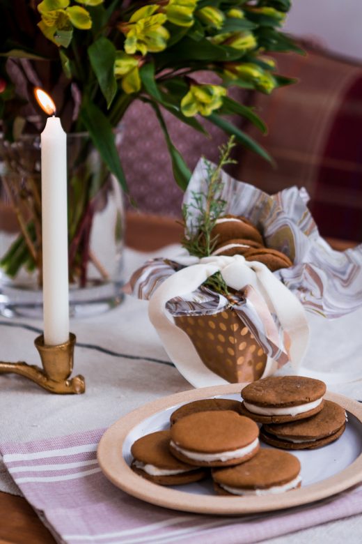 Gingerbread Lemon Sandwich Cookies