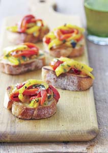 Bruschetta with Roasted Bell Peppers