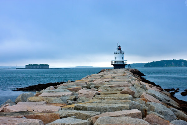 Spring Point Ledge Lighthouse in S. Portland, ME