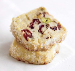 Pistachio cranberry icebox cookie