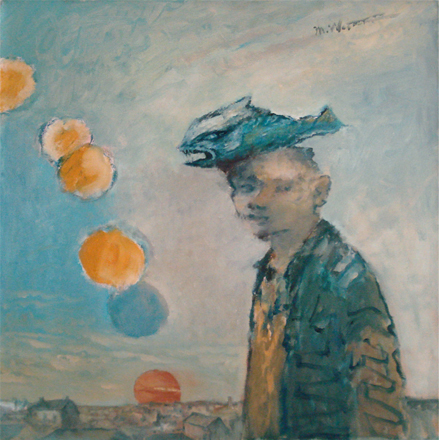 Boy with a Fish on His Head