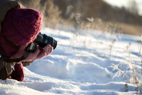 Photographer in Snow