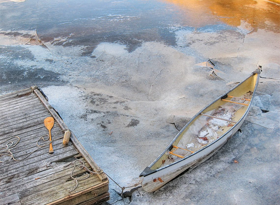 2011 Winter Contest Winner: Iced-in Canoe