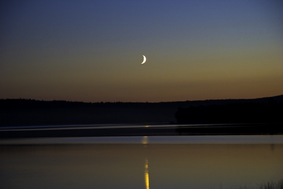 Moon Over Lake Madawaska (user submitted)