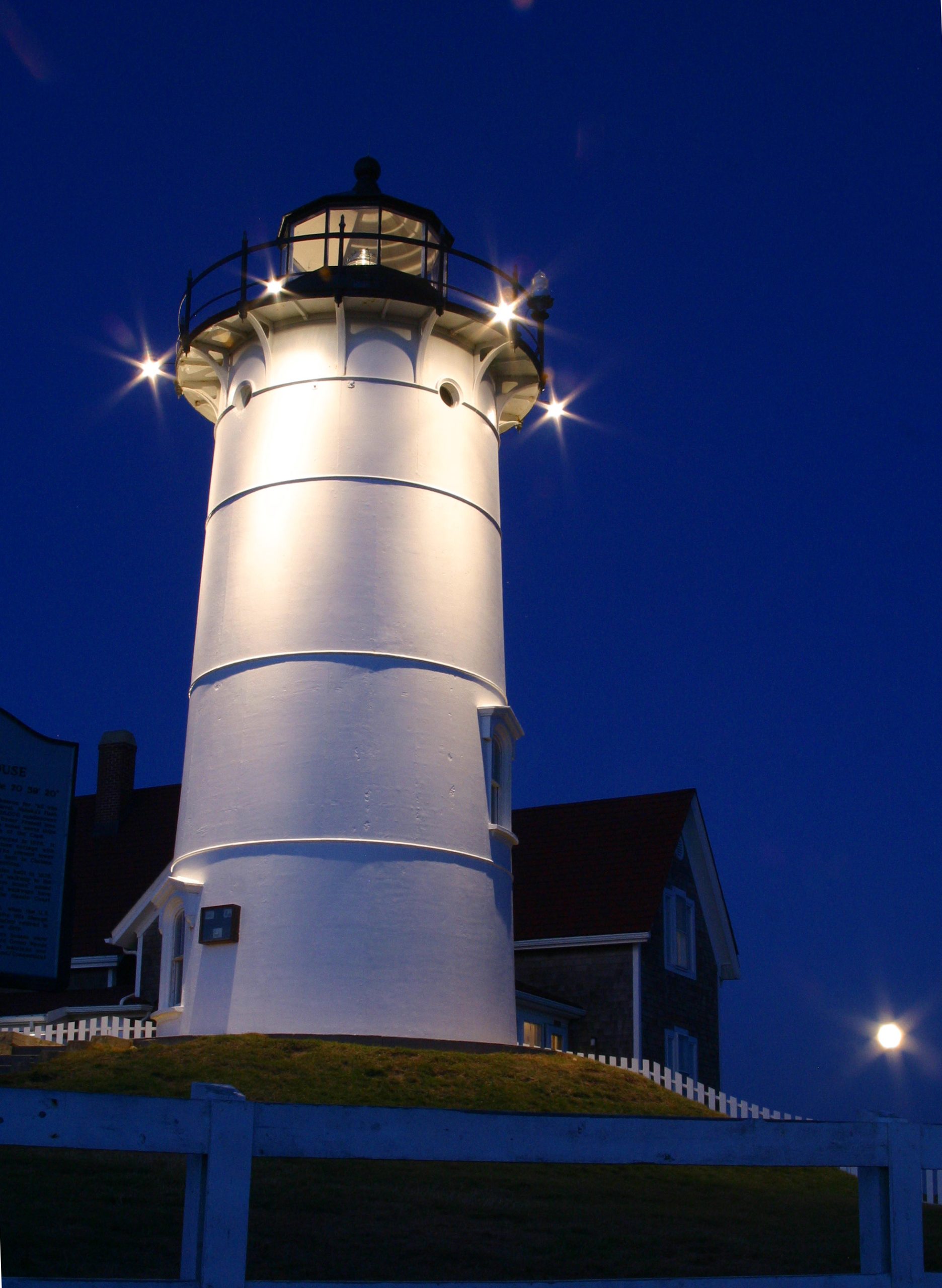 Nobska Light And The Beaver Moon (user submitted)