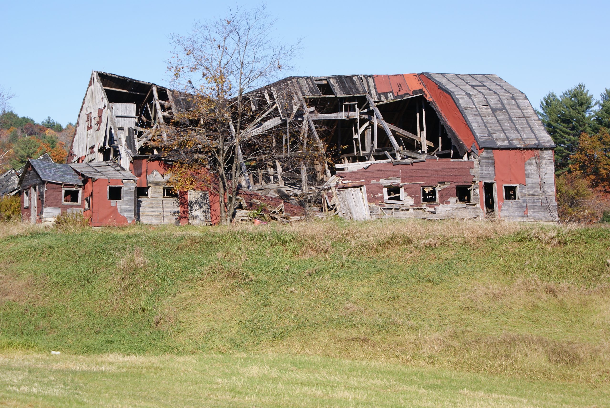 Barn Falling Down In Rumney, New Hampshire (user submitted)