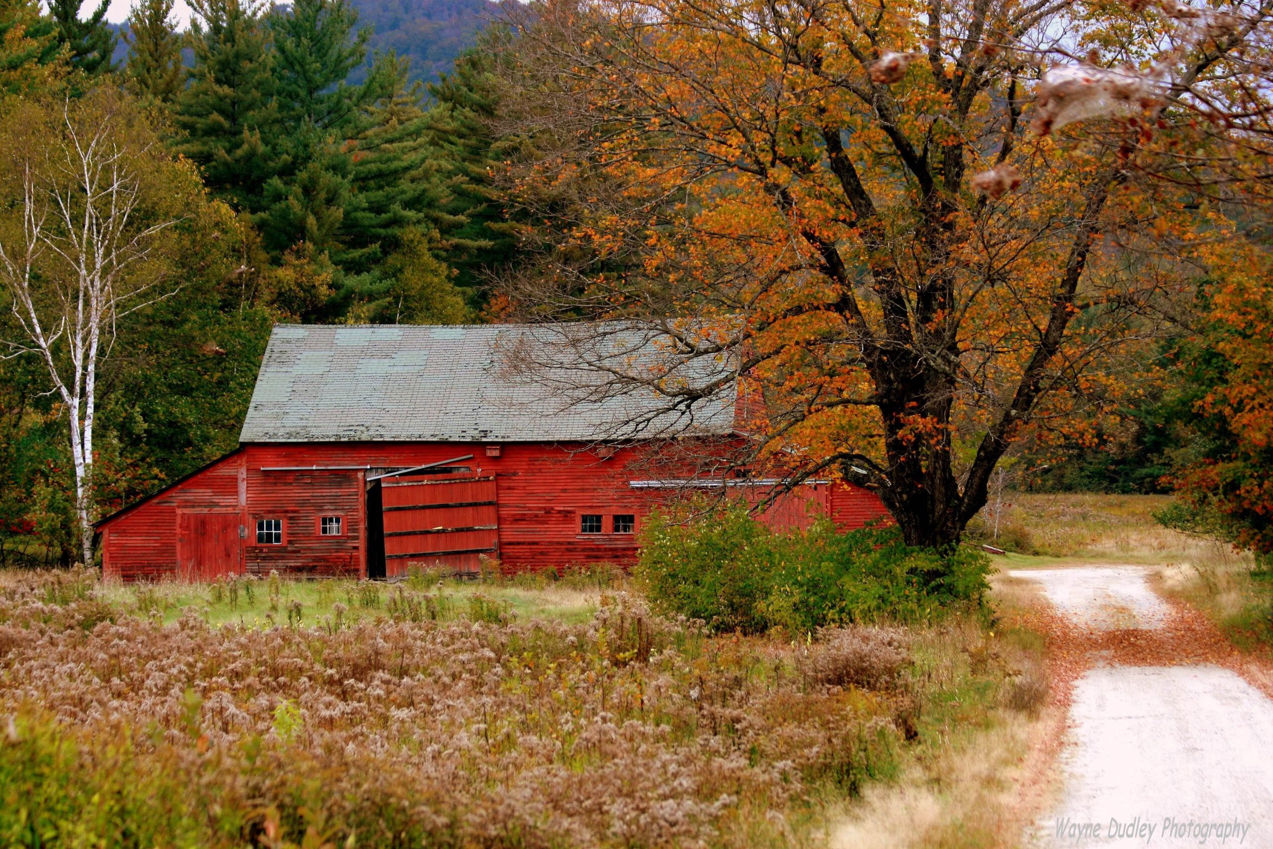 Red Barn On An Autumn Day (user submitted)