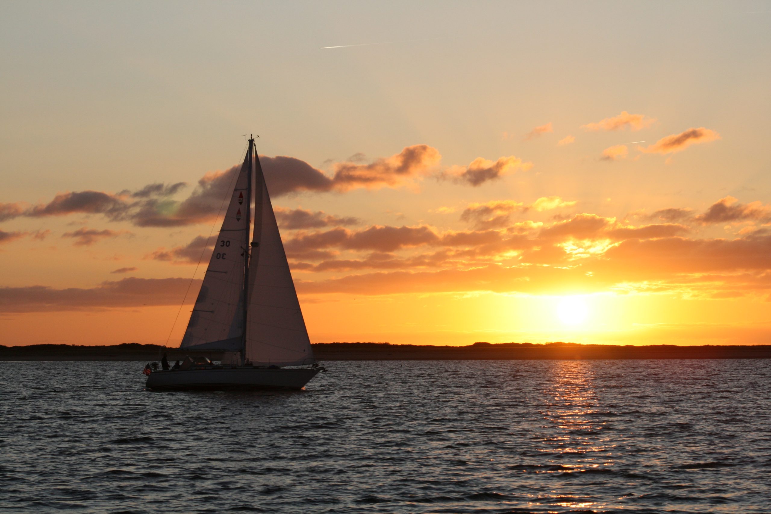 Sunset Sailboat In Orleans (user submitted)