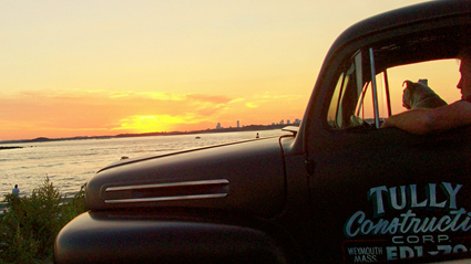 Antique Truck With Sunset (user submitted)
