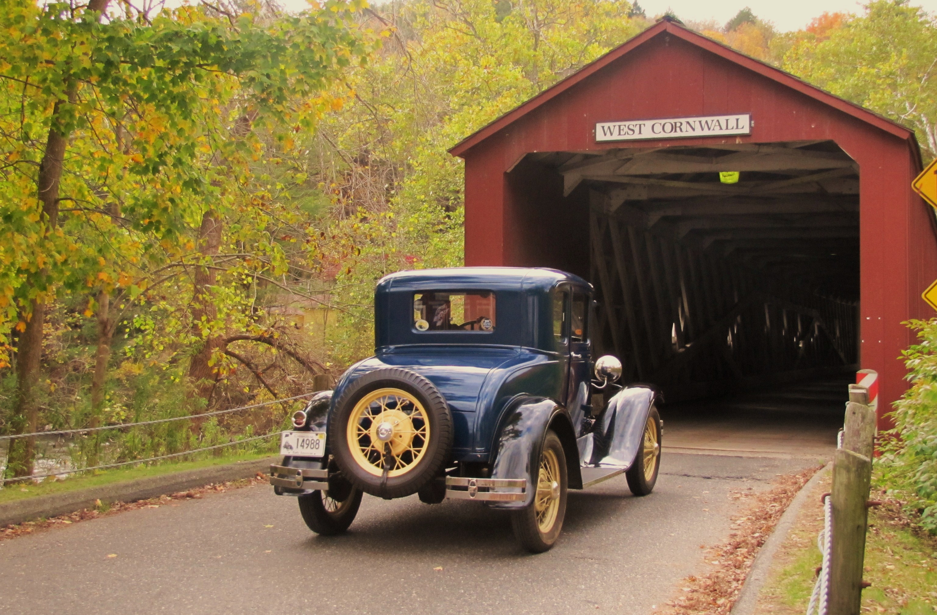 An Antique Car And Antique Bridge - New England Today