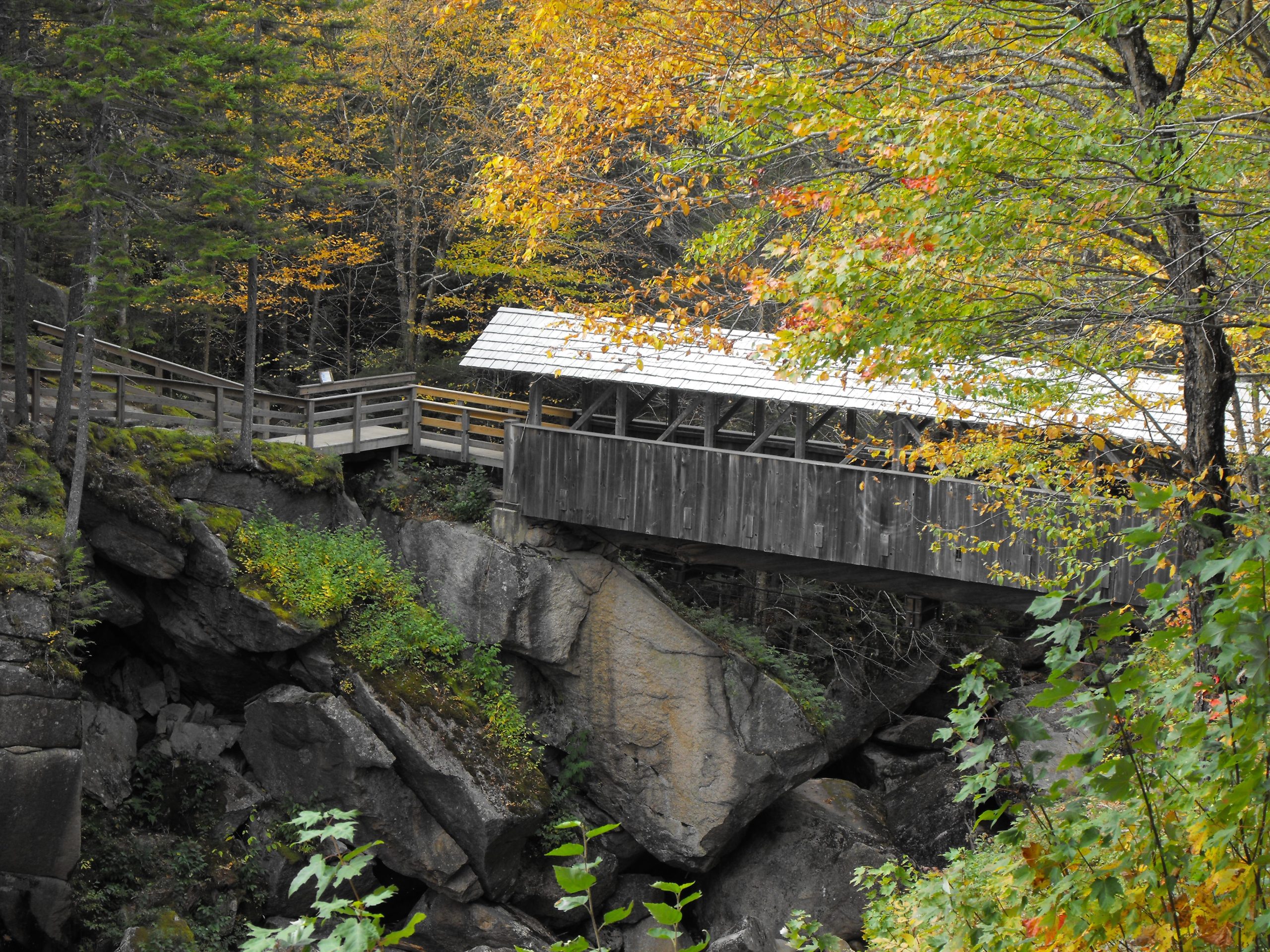 Covered Bridge Flume Gorge In Franconia Notch, Nh (user submitted)