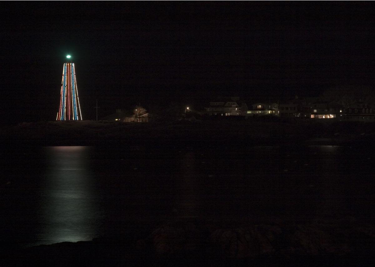 Lights on Marblehead light (user submitted)
