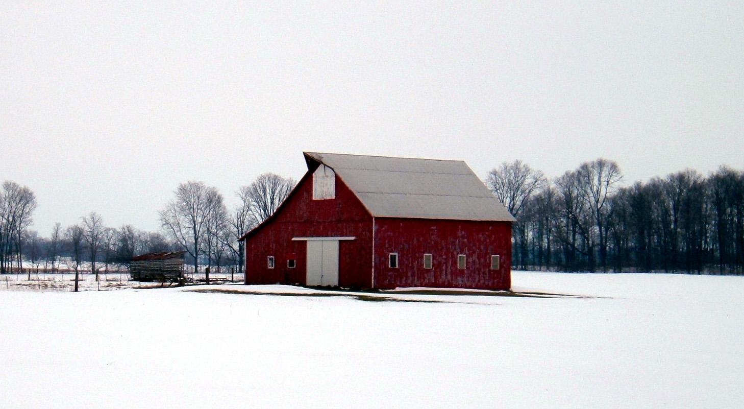 Barn in snow (user submitted)