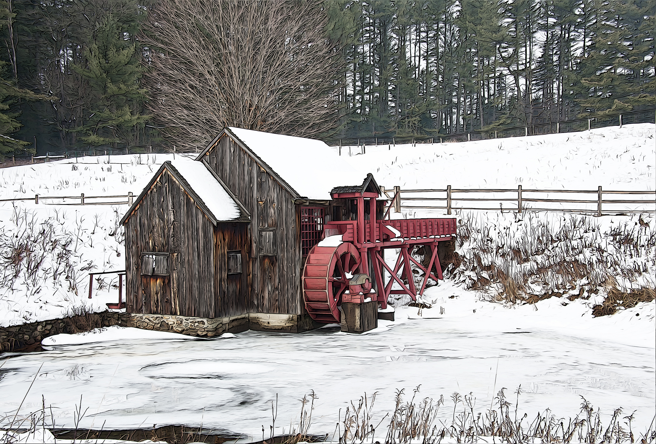 Grist Mill in Winter (user submitted)