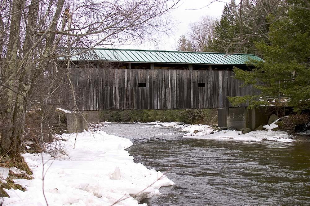 Vermont bridge in snow (user submitted)