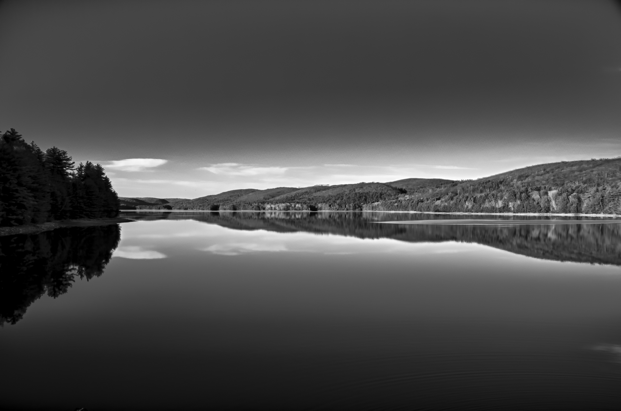 Barkhamsted Reservoir (black And White) (user submitted)
